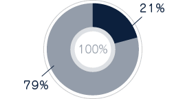 婦人科21%　その他79%