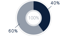 耳鼻咽喉科40%　その他60%